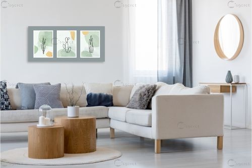 שלישיית קקטוסים בירוק – Artpicked Modern | תמונה לקיר בסגנון מודרני