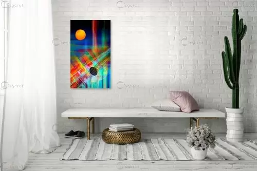 מוזיקה שמיימית - אורית גפני - תמונות צבעוניות לחדר שינה אבסטרקט מופשט מודרני  - מק''ט: 464468