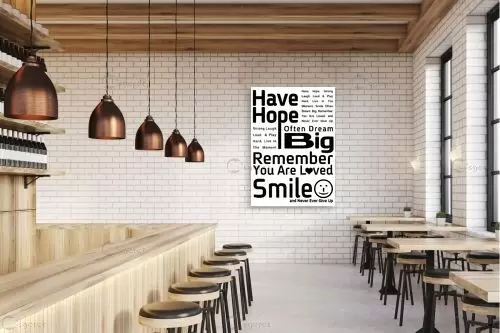 Have Hope 2 - מסגרת עיצובים - תמונות השראה למשרד טיפוגרפיה דקורטיבית  - מק''ט: 218811