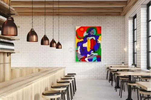 אשה מהרהרת – MMB Art Studio | תמונה לקיר בסגנון מופשט