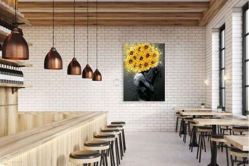 SUNFLOWER – דנה לוין חזיזה | תמונה לקיר בסגנון מודרני
