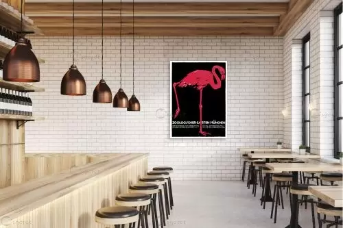 פלמינגו רטרו – Artpicked Modern | תמונה לקיר בסגנון מודרני