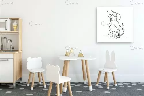 כלבלב בקו – Artpicked | תמונה לקיר בסגנון מודרני