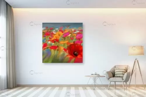 שדה כלניות – בתיה שגיא | תמונה לקיר בסגנון קלאסי