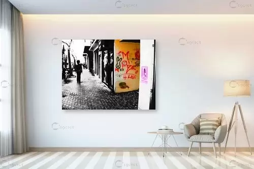רחוב - אלי נגר - תמונות אורבניות לסלון תמונות שחור לבן  - מק''ט: 119364