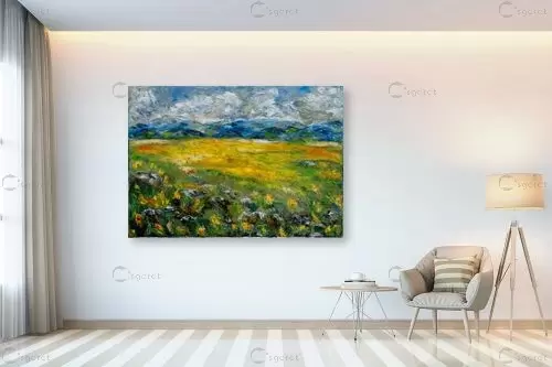 שדות – שולי חיימזון | תמונה לקיר בסגנון כפרי