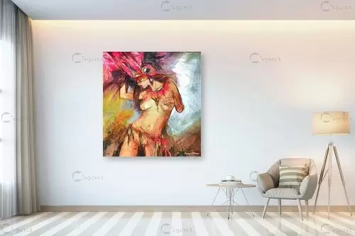 ריקוד אינדיאני – בן רוטמן | תמונה לקיר בסגנון מופשט