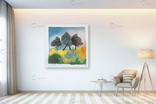 עצים – ברטה מנחם | תמונה לקיר בסגנון כפרי