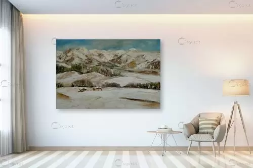 נוף חורפי – שולי חיימזון | תמונה לקיר בסגנון כפרי