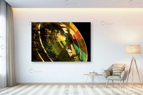 לונה פארק 4 - אורלי גור - תמונות לסלון מודרני מופשט מעגלי  - מק''ט: 239515