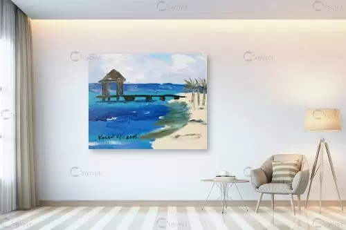 צבעי חוף - ורד אופיר - תמונות ים ושמים לסלון  - מק''ט: 251827