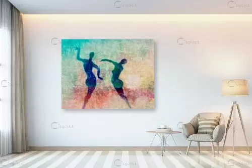 ריקוד זוגי – איש גורדון | תמונה לקיר בסגנון צבעוני