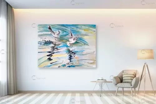 ריקוד הצפרים – חיה וייט | תמונה לקיר בסגנון מודרני