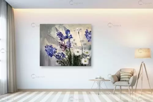 פרחים - אסתר טל - תמונות לסלון רגוע ונעים  - מק''ט: 324126