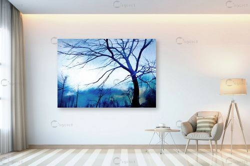 היער הכחול - איש גורדון - חדר שינה כחול עמוק תמונות בחלקים  - מק''ט: 328280