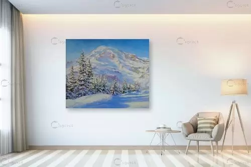 שלג - נטליה ברברניק - תמונות לסלון רגוע ונעים  - מק''ט: 330670