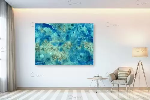 כחולים - Artpicked - תמונות בועות גלים ומים אבסטרקט רקעים צורות תבניות מופשטות  - מק''ט: 334599