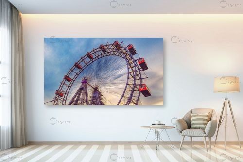 גלגל ענק בוינה – מתן הירש | תמונה לקיר בסגנון מודרני
