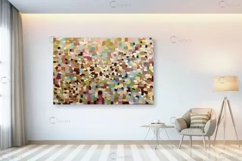 Pink cubes  - MMB Art Studio - תמונות לסלון מודרני אבסטרקט רקעים צורות תבניות מופשטות  - מק''ט: 336906