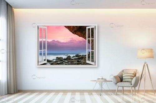 שקיעה בים – Artpicked Windows | תמונה לקיר בסגנון מודרני