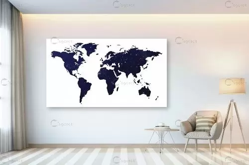 מפת עולם כוכבים - מפות העולם - מפות מופשטות  - מק''ט: 351159