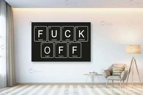 Fuck OFF - Artpicked Modern - תמונות לחדר שינה נוער  - מק''ט: 376303