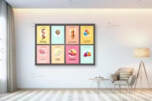 חנות ממתקים - Artpicked Modern - תמונות לחדרי ילדים חדרי ילדים  - מק''ט: 376424