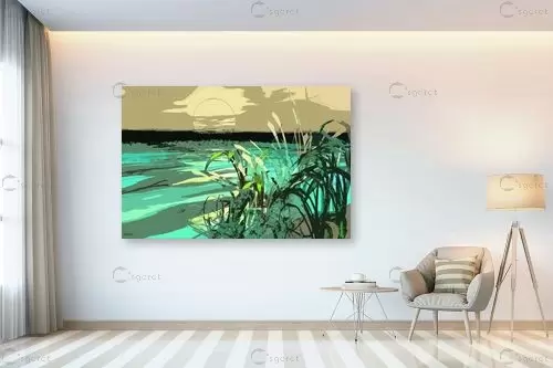 שקיעה בים – רעיה גרינברג | תמונה לקיר בסגנון מודרני