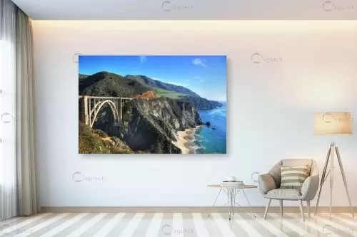 הגשר המפורסם בקליפורניה - מתן הירש - תמונות ים ושמים לסלון נופים יפים  - מק''ט: 437578