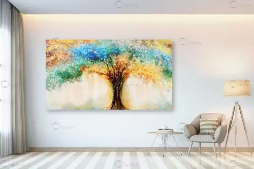עץ האושר הקסום - Artpicked - תמונות לחדר שינה נוער אבסטרקט פרחוני ובוטני תמונות מודרניות 2023  - מק''ט: 440175