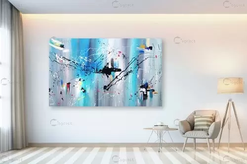 מרחב טורקיז – יעל ארט | תמונה לקיר בסגנון מודרני