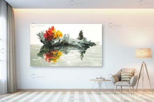 פרחים צפים – יניב גרינברג | תמונה לקיר בסגנון מודרני