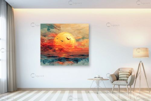 שקיעה רומנטית – יניב גרינברג | תמונה לקיר בסגנון מודרני