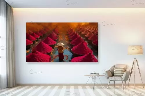 פנטזיית צבעים - יוסי גבעוני - תמונות צבעוניות לסלון תמונות של בינה מלאכותית  - מק''ט: 468209
