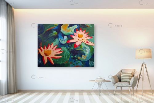 לוטוסים – אנה דבורקין | תמונה לקיר בסגנון מודרני