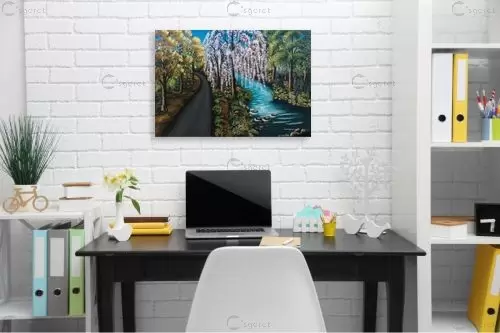 והיה כעץ שתול על פלגי מים – מזל בוכריס | תמונה לקיר בסגנון כפרי