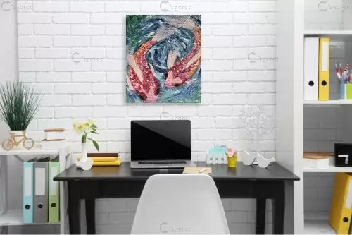  koi fish   – MMB Art Studio | תמונה לקיר בסגנון מופשט