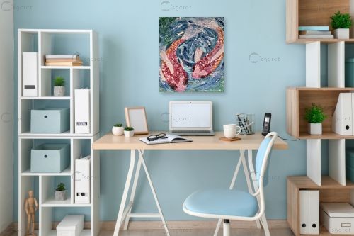  koi fish   – MMB Art Studio | תמונה לקיר בסגנון מופשט