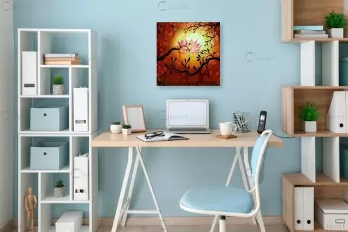 דימדומי הלוטוס-להתחדשות – נעמי פוקס משעול | תמונה לקיר בסגנון מודרני