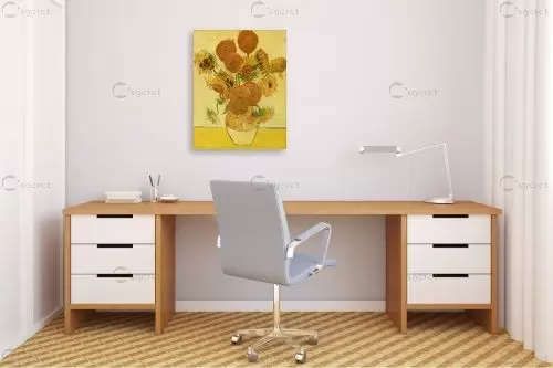 החמניות - Vase with Sunflowers – וינסנט ואן גוך | תמונה לקיר