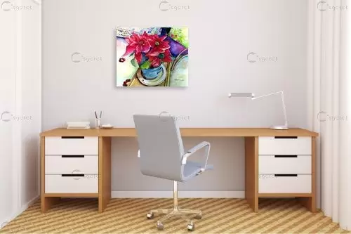 פוינטסיה - חיה וייט - תמונות צבעוניות לסלון צבעי מים  - מק''ט: 229873