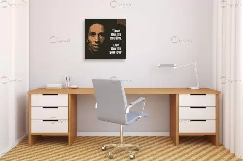 Bob Marley Quote - מסגרת עיצובים - תמונות לחדר שינה נוער טיפוגרפיה דקורטיבית  - מק''ט: 240822