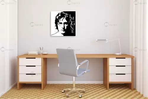 John Lennon - מסגרת עיצובים - תמונות לחדר שינה נוער  - מק''ט: 241158