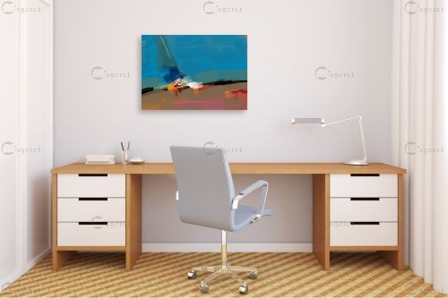 חוף מבטחים - איש גורדון - תמונות ים ושמים לסלון אבסטרקט מופשט מודרני  - מק''ט: 277944