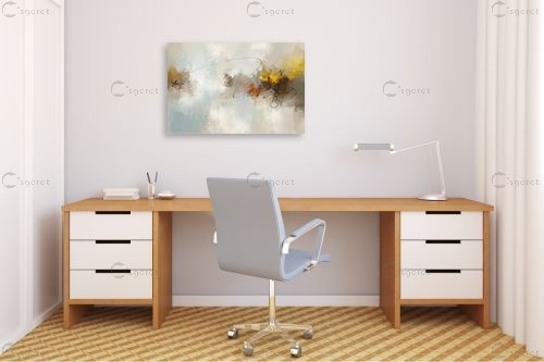 הלב הוצת – איש גורדון | תמונה לקיר בסגנון מופשט