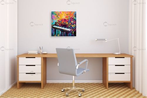 מנגינה פסיכדלית – אורית גפני | תמונה לקיר בסגנון מודרני