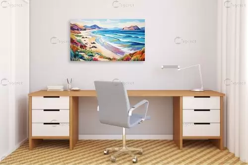 צבעי המפרץ - אורית גפני - תמונות ים ושמים לסלון תמונות נוף וטבע עם בינה מלאכותית  - מק''ט: 451729