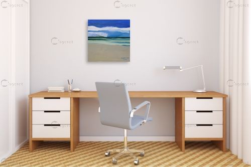 נוף ים חלק ב - ורד אופיר - תמונות לסלון רגוע ונעים  - מק''ט: 92415