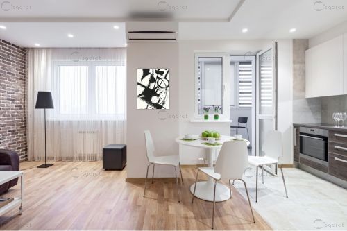 ביטוי מופשט II לבן – Shirley Novak | תמונה לקיר בסגנון מודרני