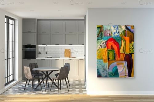 דלתות ושערים – אסתר חן-ברזילי | תמונה לקיר בסגנון מופשט